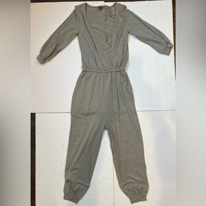H&M - Women Olive Green Casual Jumpsuit V Neck